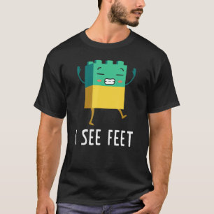 See Feet Big Building Blocks Master Builder Engine T-Shirt