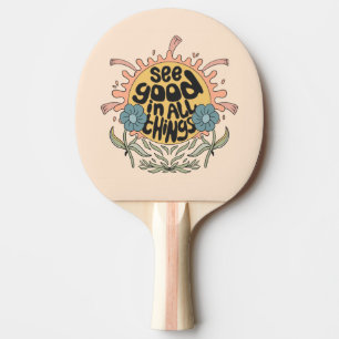 See Good in all Things Hippie Graphic Ping Pong Paddle