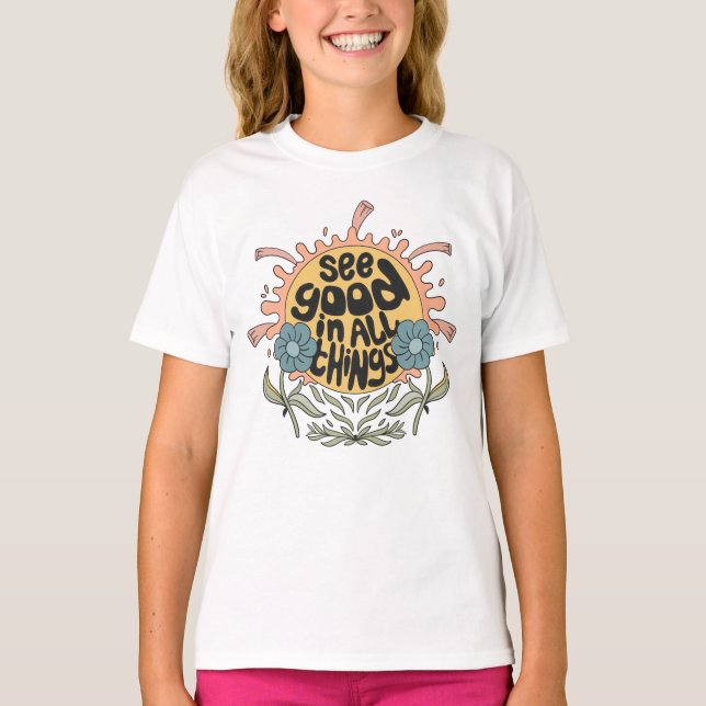 See Good in all Things Hippie Graphic T-Shirt (Front)