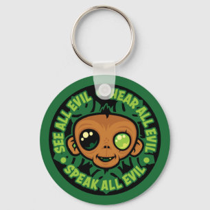 See, Hear and Speak All Evil Monkey Key Ring