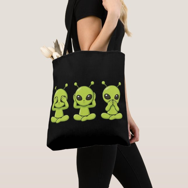 See, Hear, Speak No Evil Tote Bag (Close Up)