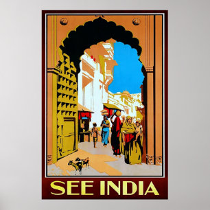 See India ~ Vintage Travel Poster