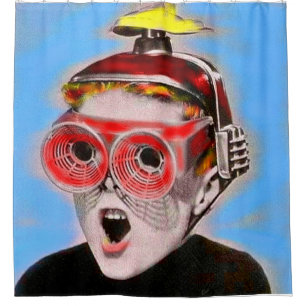 see into the future shower curtain