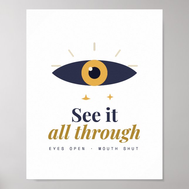 See It All Through Inspirational Modern Art Poster (Front)