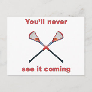 See It Coming Lacrosse Postcard