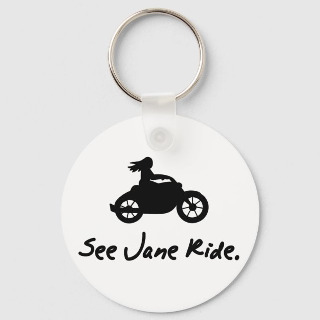 See Jane Ride Keychain (Front)