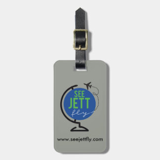 See Jett Fly - Luggage and Bag Tag (Grey or Grey)