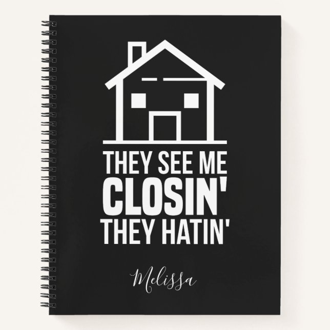 See Me Closing Realtor Estate Agent Personalised Notebook (Front)