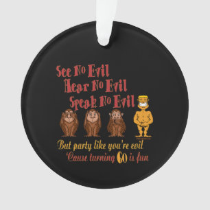 See No Evil 60th Birthday Collection Ornament
