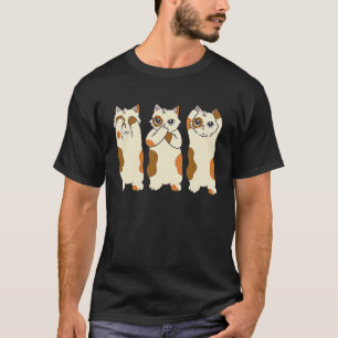 See No Evil Hear No Evil Speak No Evil Cat T-Shirt