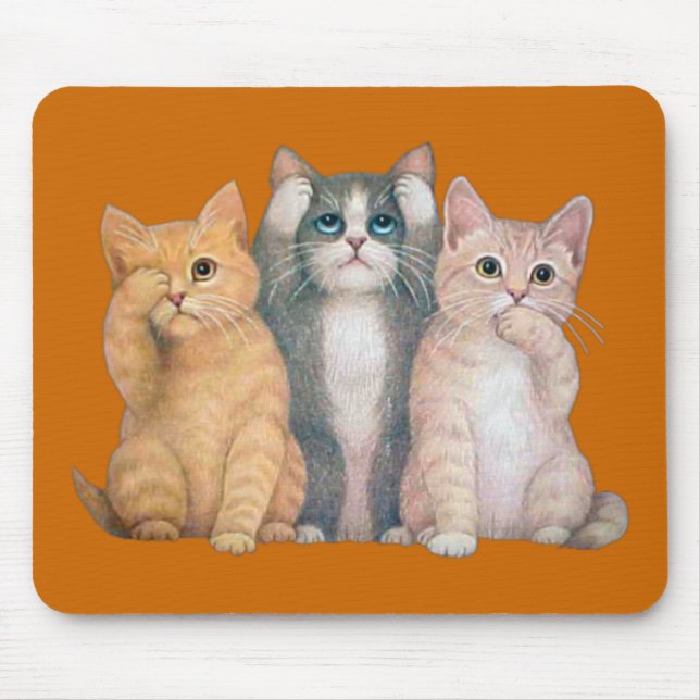See no evil, Hear No Evil, Speak No Evil  Mousepad (Front)
