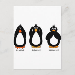 See No Evil, Hear No Evil, Speak No Evil Postcard