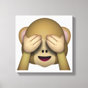 See No Evil Monkey - Emoji Canvas Print