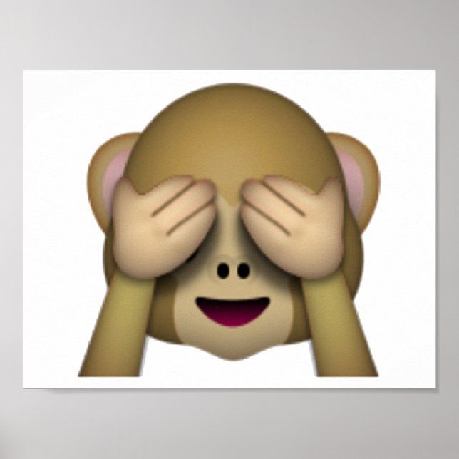 See No Evil Monkey - Emoji Poster (Front)