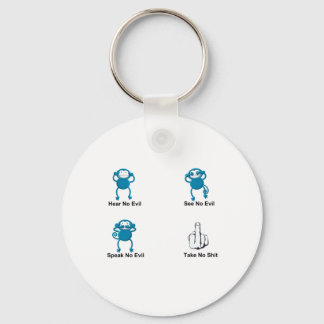 See No Evil Monkeys Key Ring