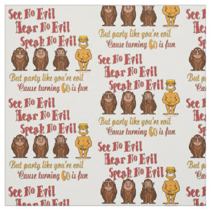 See No Evil Party 60th Fabric