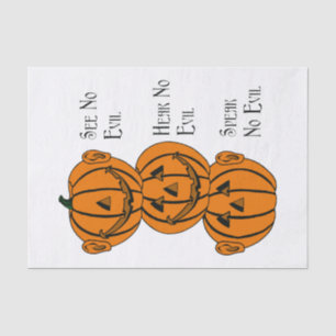 See No Hear No Speak No Evil Pumpkins Tissue Paper
