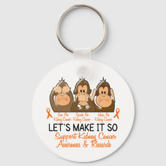See Speak Hear No Kidney Cancer 2 Key Ring