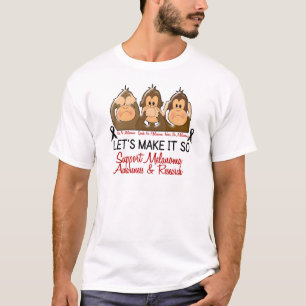 See Speak Hear No Melanoma Skin Cancer 2 T-Shirt