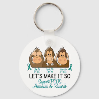 See Speak Hear No PCOS 2 Key Ring