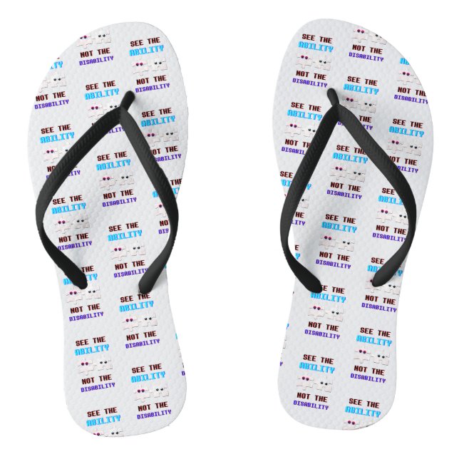 See The Ability Not The Disability Spectrum Autism Jandals (Footbed)
