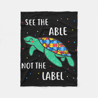 See The Able Not The Label Autism Awareness  Fleece Blanket