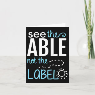 See The Able Not The Label Autism Awareness Puzzle Card