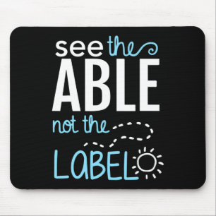 See The Able Not The Label Autism Awareness Puzzle Mouse Pad