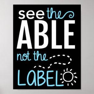 See The Able Not The Label Autism Awareness Puzzle Poster