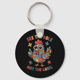 See The Able Not The Label Puzzle Chicken Autism S Key Ring