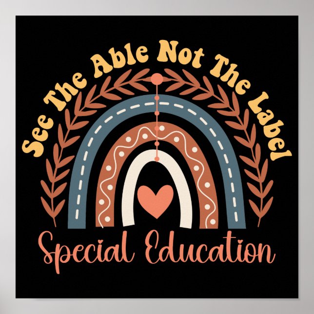 See The Able Not The Label Special Education Poster (Front)