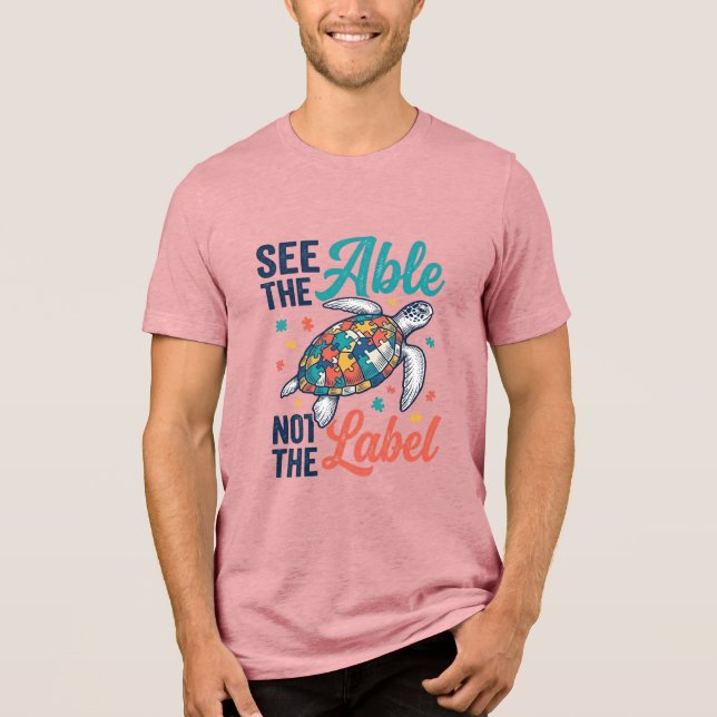 See the Able Turtle Puzzle Awareness Shirt Design_ (Front)