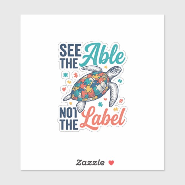 See the Able Turtle Puzzle Awareness Shirt Design_ (Sheet)