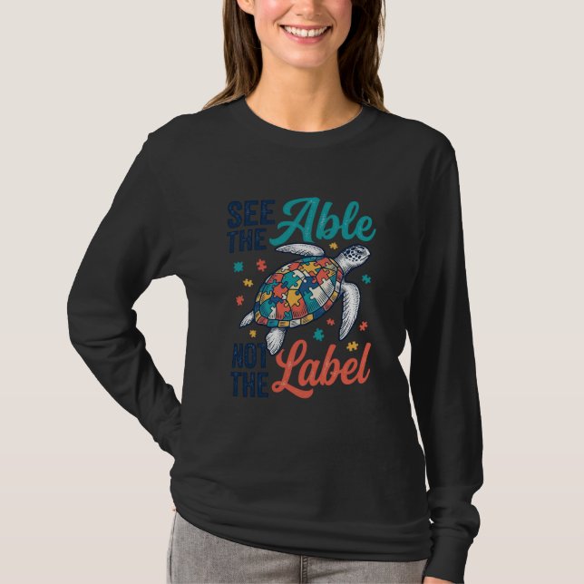 See the Able Turtle Puzzle Awareness Shirt Design_ (Front)