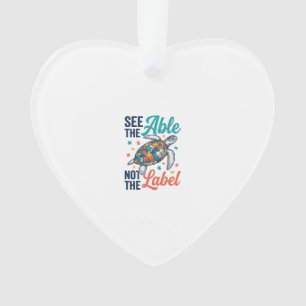 See the Able Turtle Puzzle Awareness Shirt Design_ Ornament