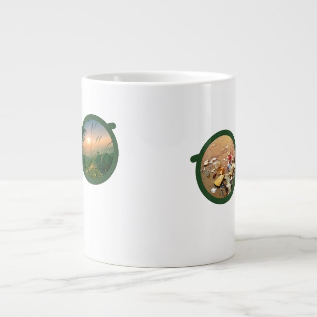 See the Change Glasses Nature vs Pollution Design Large Coffee Mug (Front)