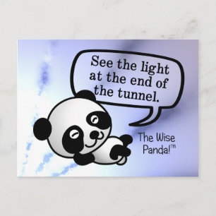 See the light at the end of the tunnel postcard