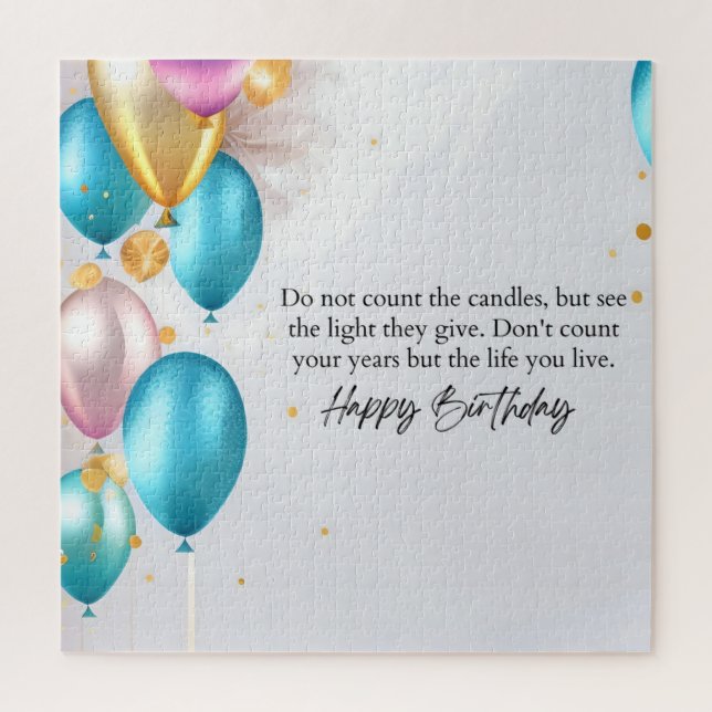 See the Light Birthday Jigsaw Puzzle (Vertical)