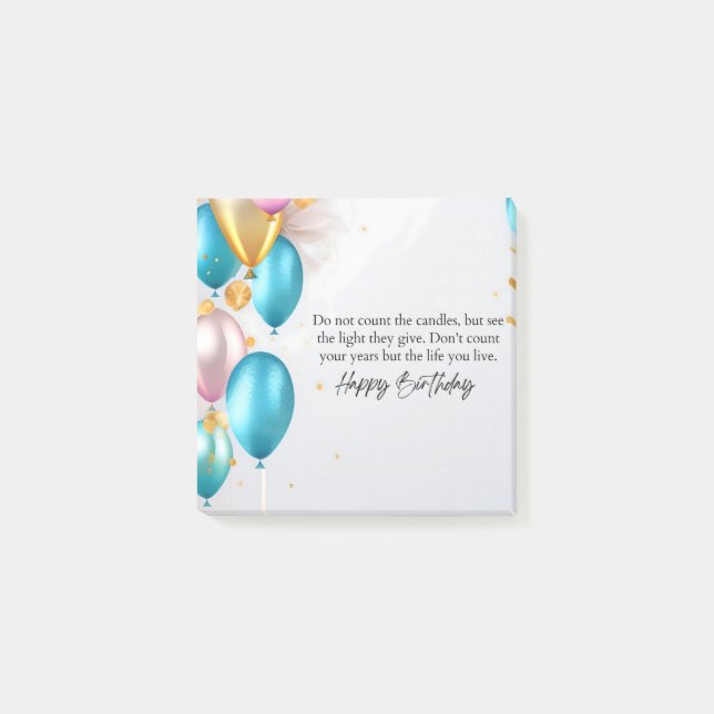 See the Light Birthday Post-it Notes (Front)