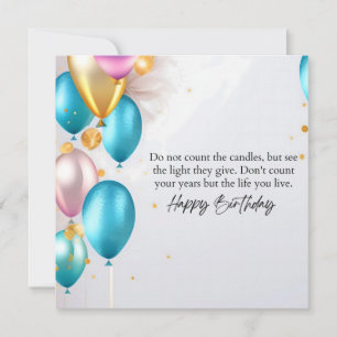 See the Light Birthday Thank You Card