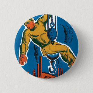 See the Soviet Union in the Making 6 Cm Round Badge