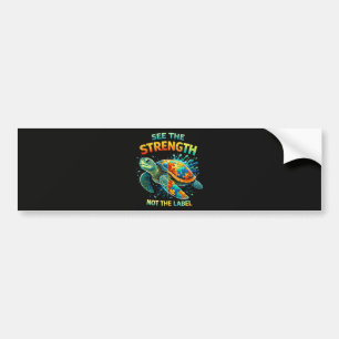 See the Strength Turtle Autism Acceptance Bumper Sticker
