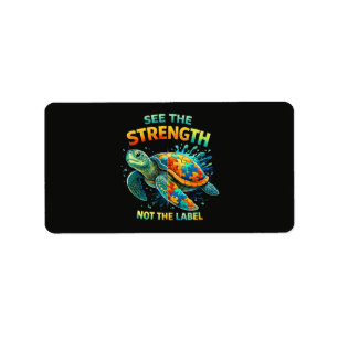 See the Strength Turtle Autism Acceptance Label
