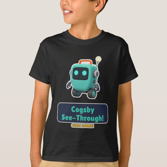 See-Through Digger Robot Kids Tee - Cogsby Art (Front)