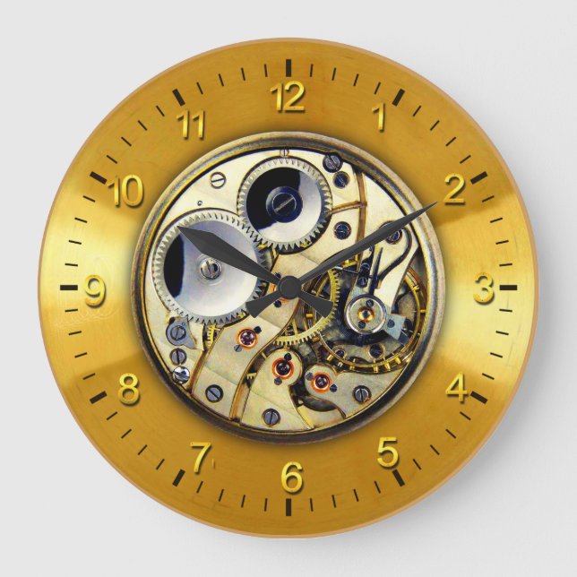 See-thru Watch Mechanism Large Clock (Front)