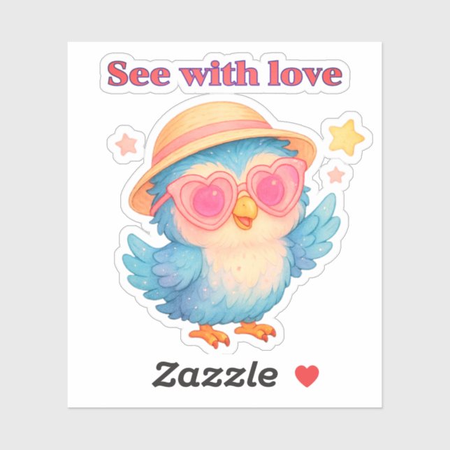 See with Love – Cute Owl Affirmation Sticker (Sheet)