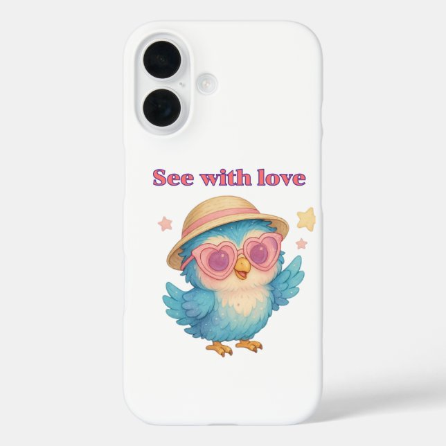 See with Love – Gentle Reminder iPhone 16 Case (Back)