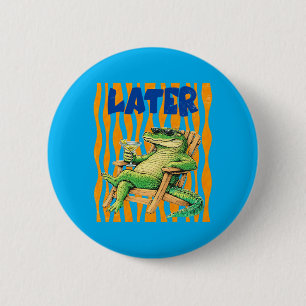 See Ya Gator Funny Alligator Crocodile Retro 6 Cm Round Badge