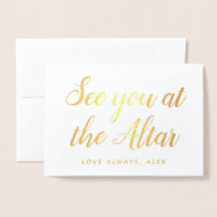 See You At The Altar Bride Groom Wedding Letter