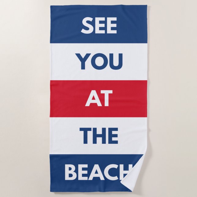 See You At The Beach Towel (Front)